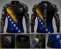 Bosnia Rashguard – Blue & Gold