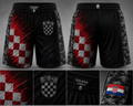 Croatia Fight Shorts – Red & White - BALKAN Combat