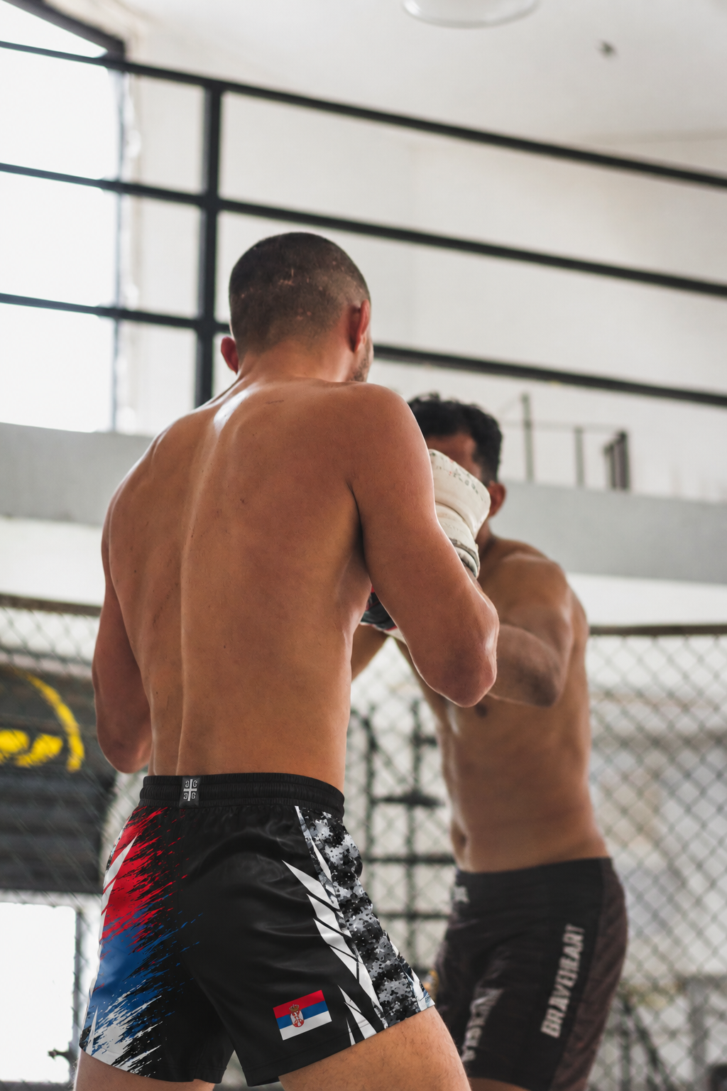Serbia Fight Shorts – Red & Blue - BALKAN Combat